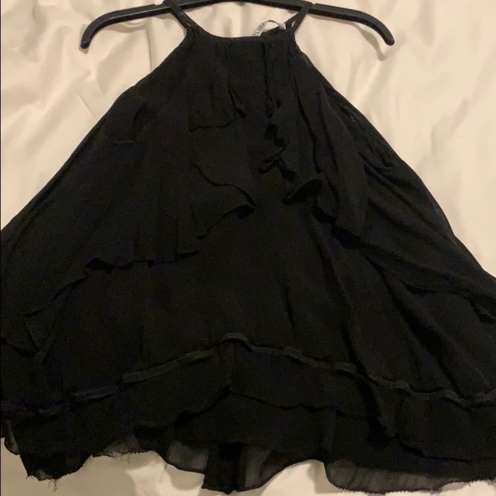 Black Flowy Sleeveless Top